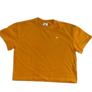 Nike Women's‎ Orange Cotton Crop Top